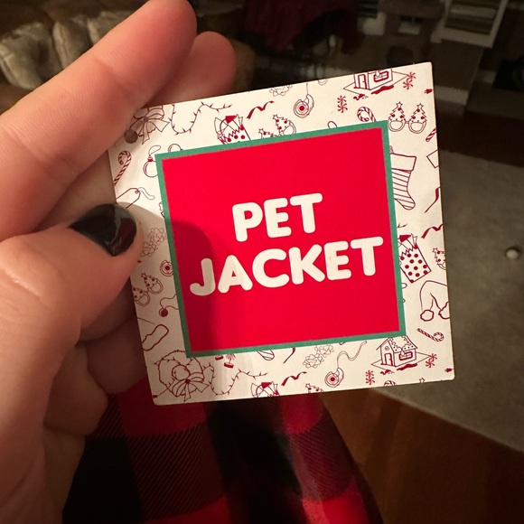 Buffalo Plaid Red and Black Dog Jacket - Picture 5 of 9